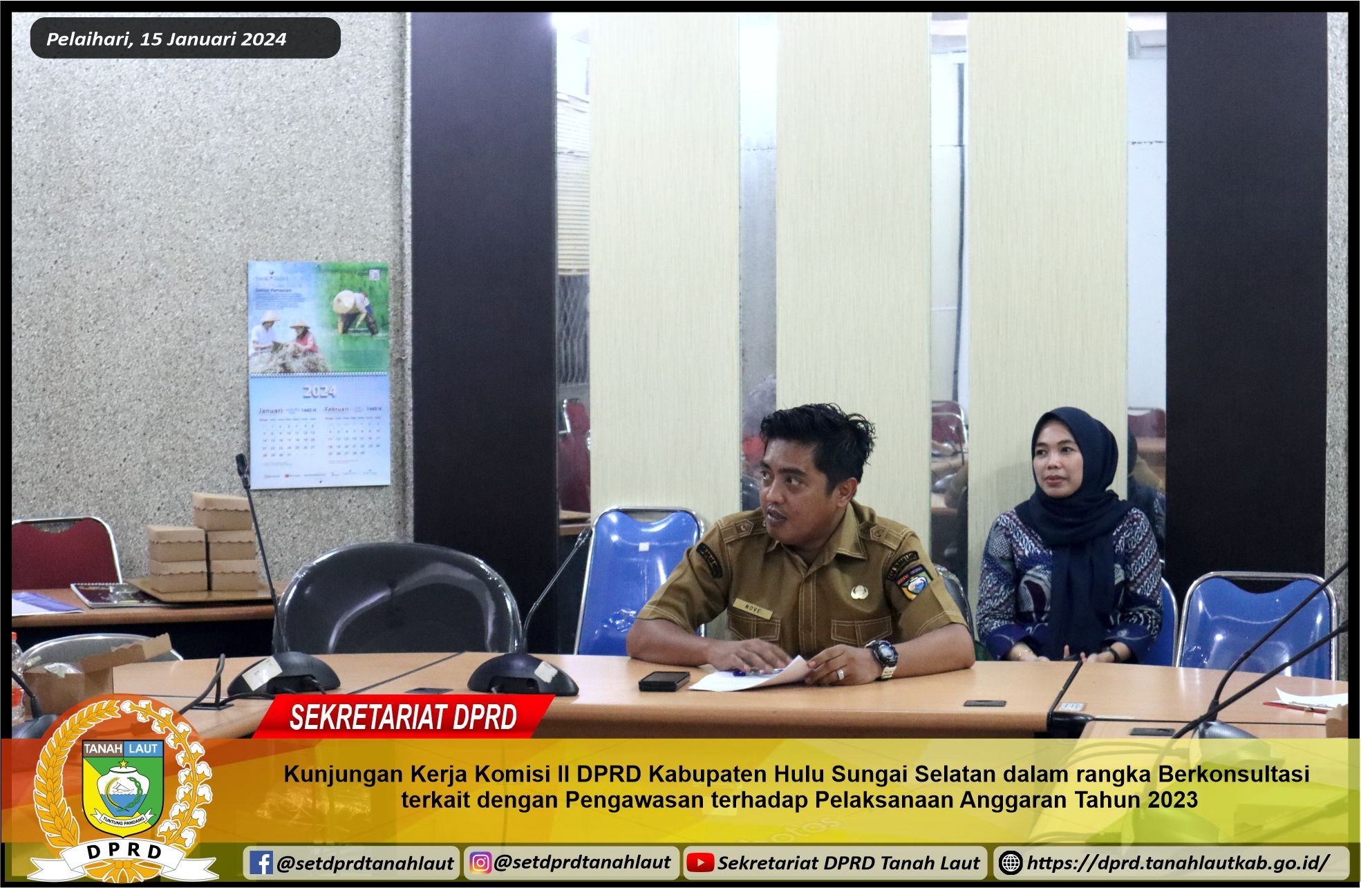 KUNJUNGAN KERJA KOMISI II DPRD KABUPATEN HULU SUNGAI SELATAN